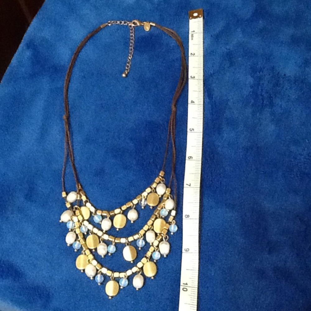 Gold Toned & pearls with iridescent beads!!